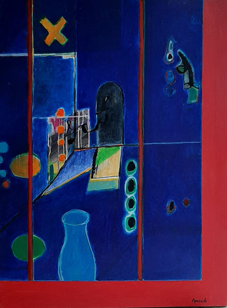 Windows and Doors 32, acrylic on canvas painting by Cerulean Arts Collective Member Kassem Amoudi