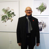 Laurence Bach during his 2019 exhibition at Cerulean Arts