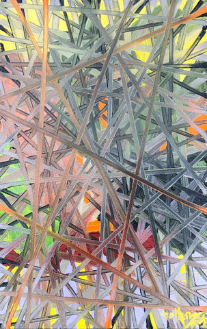 Bonnard Fragment No. 6 (The Violet Fence), oil on canvas painting by Brian Ballanger