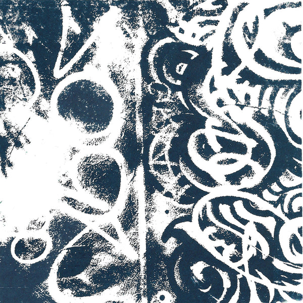 Blue Sharktown, screenprint mounted on wood panel, by Cerulean Collective member Bill Brookover available at Cerulean Arts