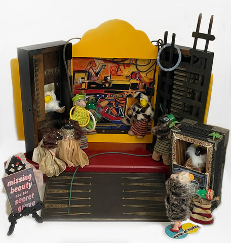 Cootie Killers' Opera Company, found object & mixed media sculpture by Cerulean Arts Collective Member Lydia Hamilton Brown