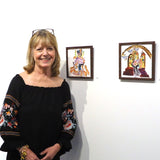 Lydia Hamilton Brown during her exhibition at Cerulean Arts