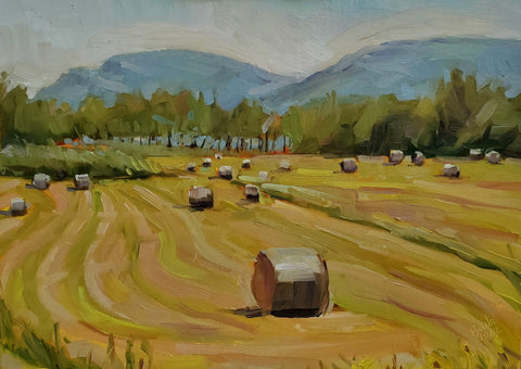 Prescott Road, oil painting by Cerulean Arts Collective Member Lisa BurgerLentz.