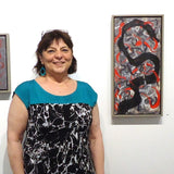 Kitty Caparella during her exhibition at Cerulean Arts