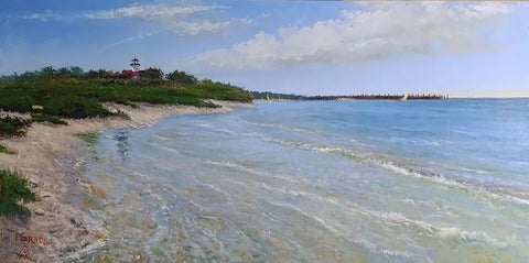 East Point, oil on panel painting by Cerulean Arts Collective Member Philip J. Carroll.