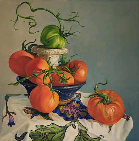 Harvest, oil on panel painting by Cerulean Arts Collective Member Philip J. Carroll.