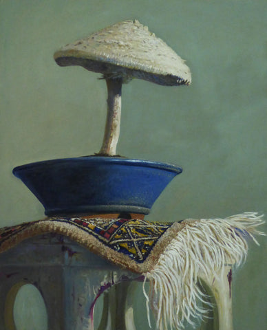 Parasol, oil on panel painting by Cerulean Arts Collective Member Philip J. Carroll.