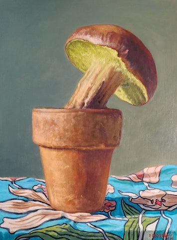 Tilt, oil on panel painting by Cerulean Arts Collective Member Philip J. Carroll.