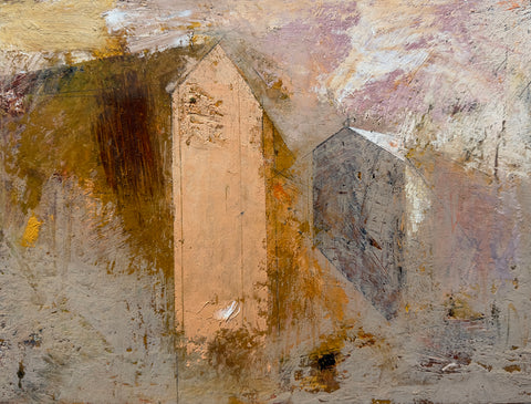 Chester - 32, oil and pastel on paper mounted on board painting by Cerulean Arts Collective Member Mashiul Chowdhury