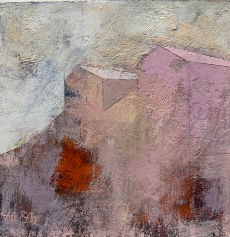 Industrial Highway - 14, oil on paper mounted on masonite panel painting by Cerulean Arts Collective Member Mashiul Chowdhury.