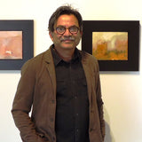 Mashiul Chowdhury during his exhibition at Cerulean Arts