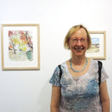 Cathleen Cohen during her exhibition at Cerulean Arts