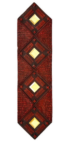 Diamonds, handmade paper pulp, gold paper, glass, wood, plastic,  acrylic paint sculpture by Cerulean Collective Member Carol Cole