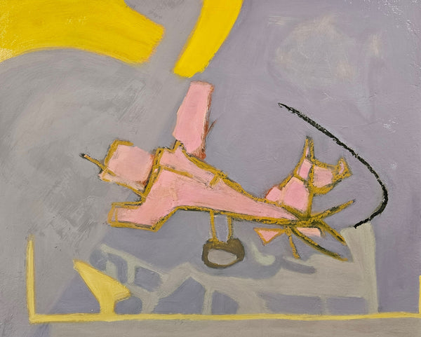 In the Garage, oil on linen painting by Cerulean Arts Collective member Kathleen Craig