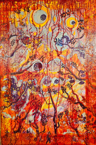 Autumn on Endor, oil on canvas painting by Cerulean Arts Collective Member Dan Crowley