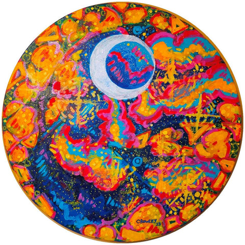 Golden Sky, acrylic on panel painting by Cerulean Arts Collective Member Dan Crowley