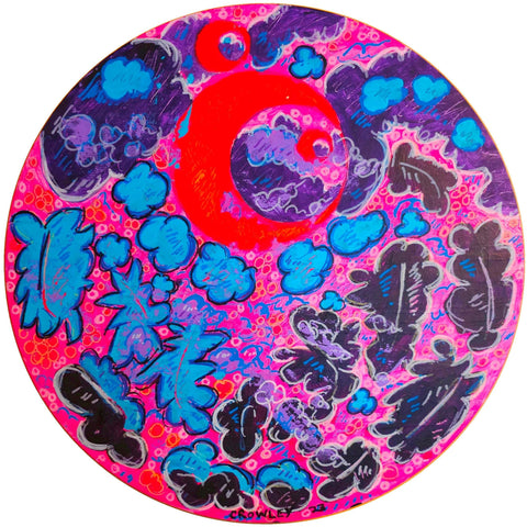 Harvest Moons, acrylic on panel painting by Cerulean Arts Collective Member Dan Crowley