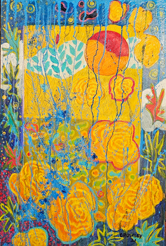 On Golden Pond, oil on canvas painting by Cerulean Arts Collective Member Dan Crowley