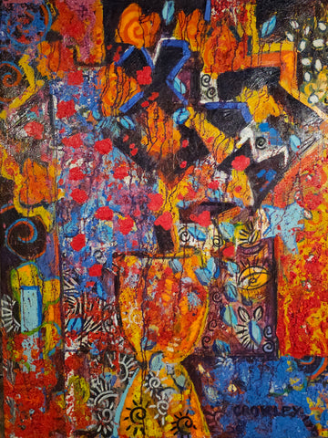 Orange Groove, oil on canvas painting by Cerulean Arts Collective Member Dan Crowley