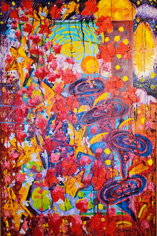 Ruby Gold, oil on canvas painting by Cerulean Arts Collective Member Dan Crowley