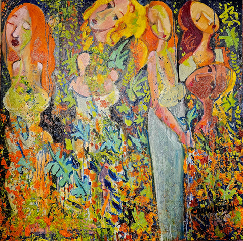 The Models, oil on canvas painting by Cerulean Arts Collective Member Dan Crowley