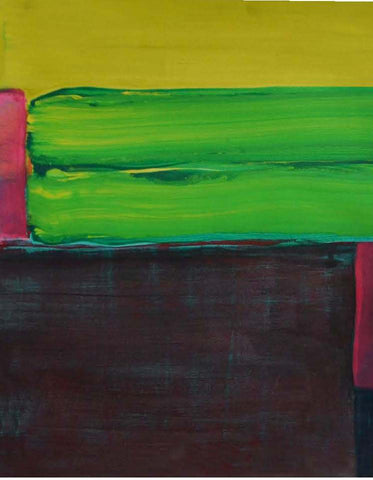 Black Water, acrylic on paper abstract painting by Philadelphia artist Peg Curtin