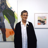 Susan D'Alessio during her exhibition at Cerulean Arts