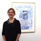 Leslie Fenton during her exhibition at Cerulean Arts