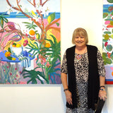 Ruth Formica during her exhibition at Cerulean Arts