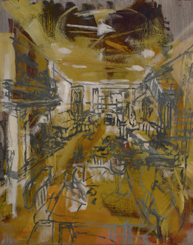 These Shrimp are Delicious, oil on canvas painting by Ash Frtische