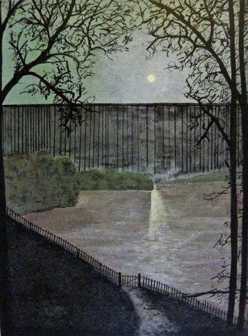 Art then Death, mixed media on panel by Cerulean Arts Collective Member Caroline Furr.