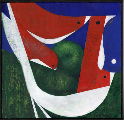 Bird Bowl, acrylic on panel painting by Philadelphia artist Michael Gallagher. Included in the exhibition Fine Feathered Friends at Cerulean Arts March 26 - April 20, 2025.