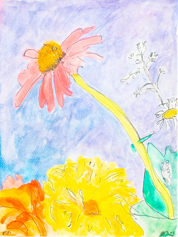 Big Guy, India ink and gouache painting by Cerulean Arts Collective Member Fran Gallun.