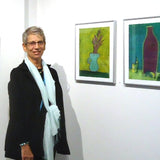 Fran Gallun during her exhibition at Cerulean Arts