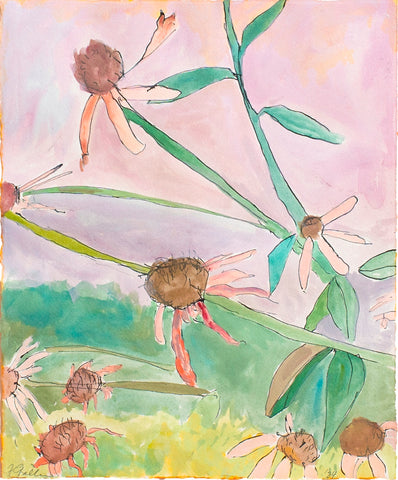 Past Season, India ink and gouache painting by Cerulean Arts Collective Member Fran Gallun