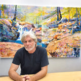 Cerulean Arts Collective Member Bruce Garrity in his Studio
