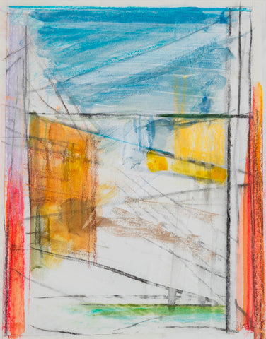 Fractures, charcoal & hard pastel on paper by Cerulean Arts Collective Member Fran Lightman Gibson.