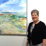 Fran Lightman Gibson during her exhibition at Cerulean Arts