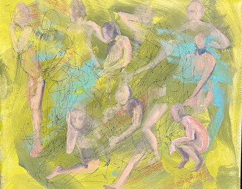 Hide and Seek, acrylic on canvas painting by Nancy Gordon