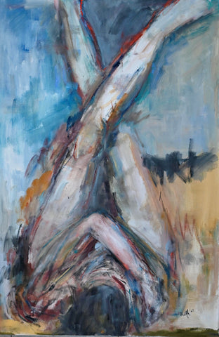 Taking Flight, oil and pastel on canvas painting by Cerulean Arts Collective Member Nancy Halbert.