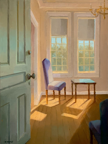 Dialogue, oil on linen panel panel painting by Cerulean Arts Collective Member Kimberly Hoechst.