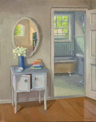 Three Views, oil on panel painting by Cerulean Arts Collective Member Kimberly Hoechst.