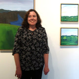 Mary Powers Holt during her exhibition at Cerulean Arts