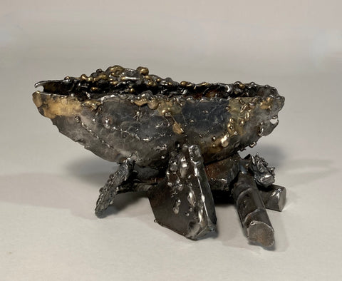 Fying Cloud, steel and brass sculpture by Cerulean Arts Collective Member Monica Kane