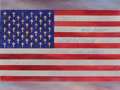 Believe It or Not, acrylic and watercolor on Lanaquarelle paper painting by Collective Member Frederic C. Kaplan