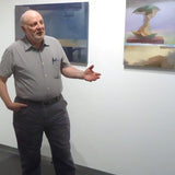 Frederic C. Kaplan during his exhibition at Cerulean Arts
