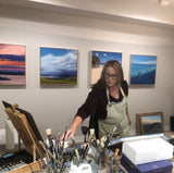 Cerulean Arts Collective Member Jennifer Kish in her studio