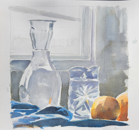 Crystal Clear, watercolor on Arches 140lb cold press paper painting by Cerulean Arts Collective Member Keith Leitner