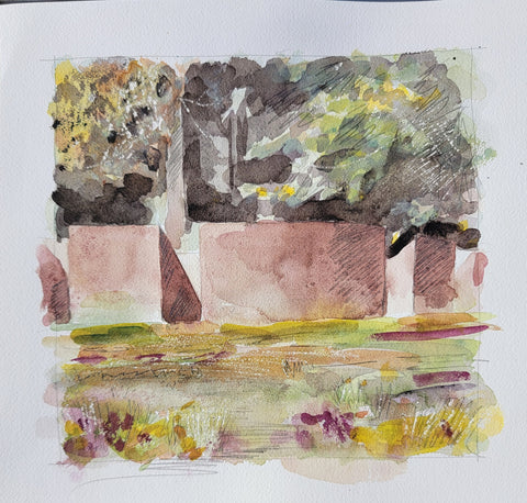 Morris's Wedge, watercolor on Arches 140lb cold press paper painting by Cerulean Arts Collective Member Keith Leitner