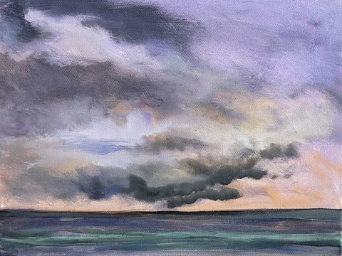 Stormy Sky, acrylic on canvas painting by Cerulean Arts Collective Member Susan Leshnoff